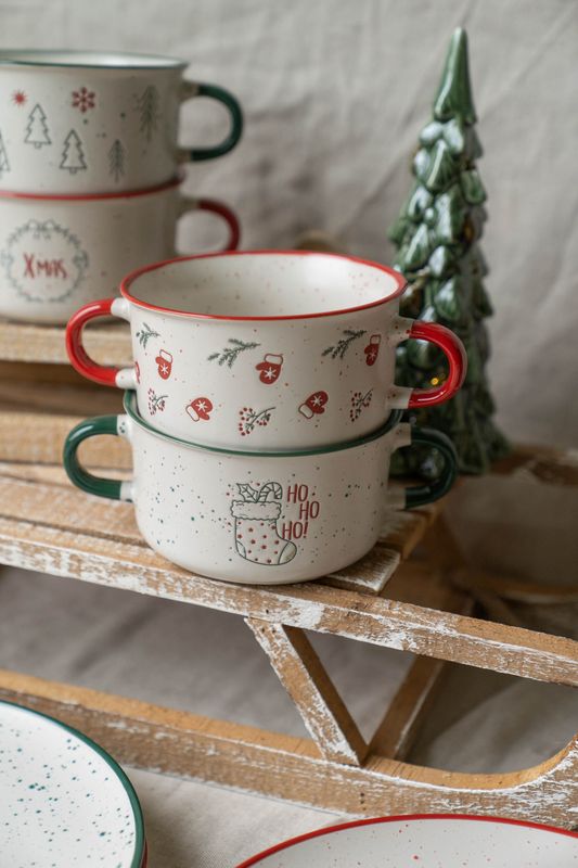 Julehilsen Jumbokopp 13,5cm - HoHoHo