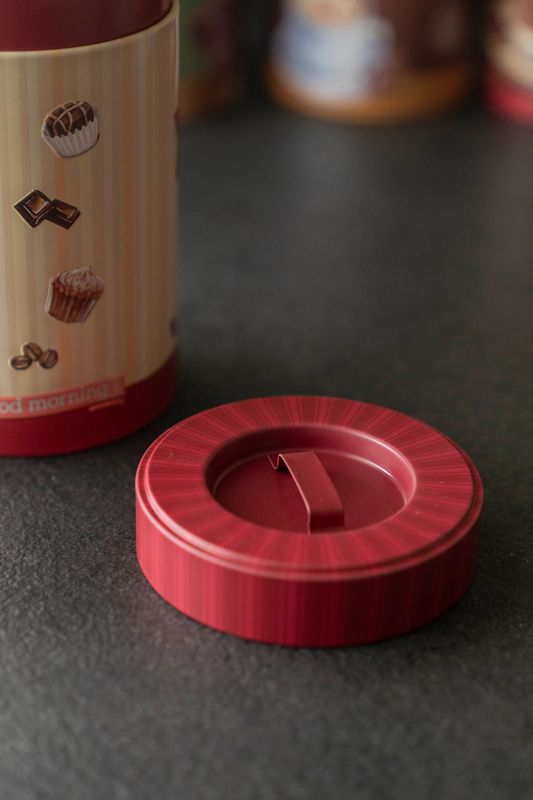 Retro Oppbevaringsboks – Ø10×H16 cm – Coffe Shop