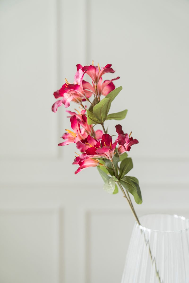 Kunstig Blomst Engkarse 65cm - Mørk Rosa
