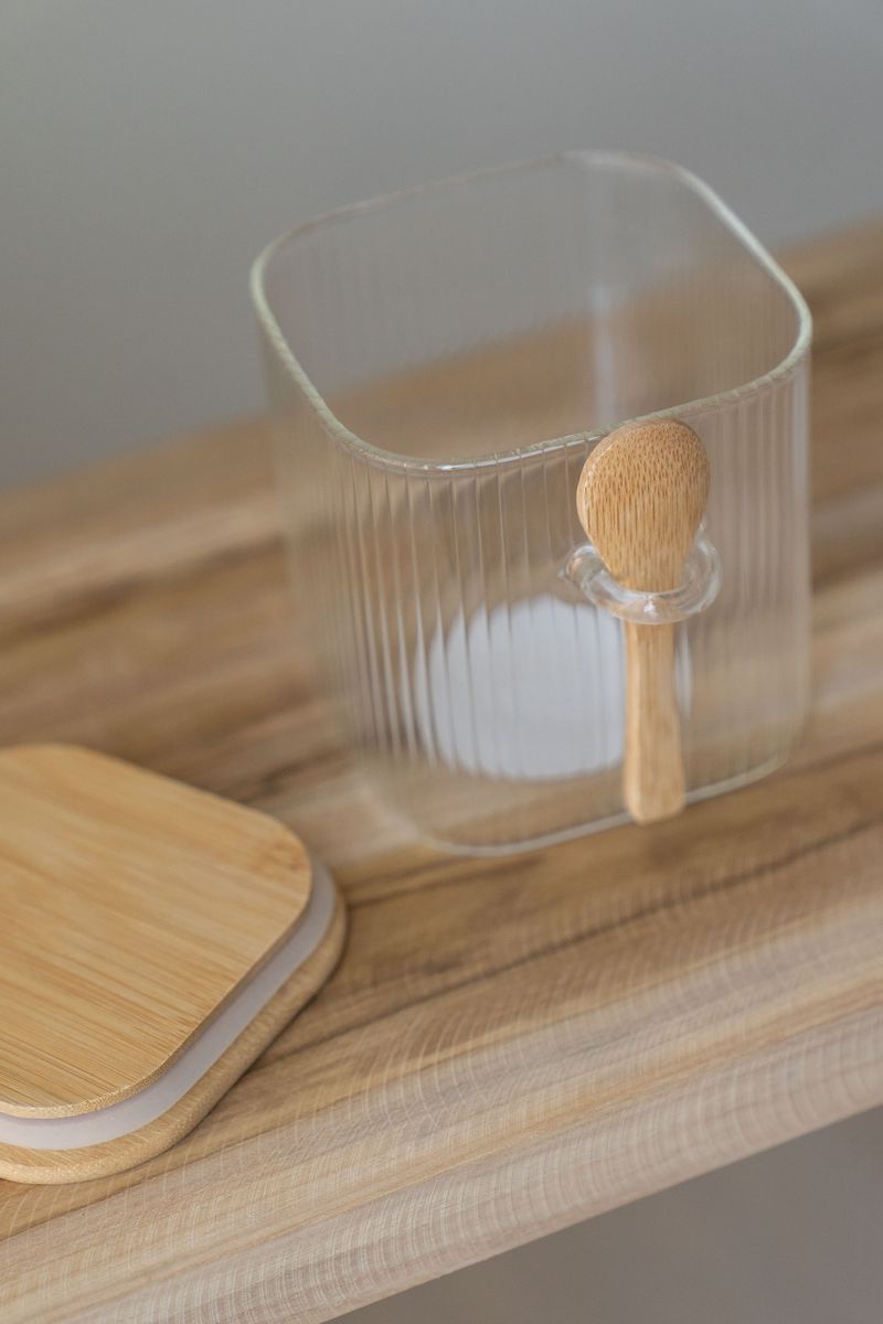 Glasskrukke m/skje 750ml