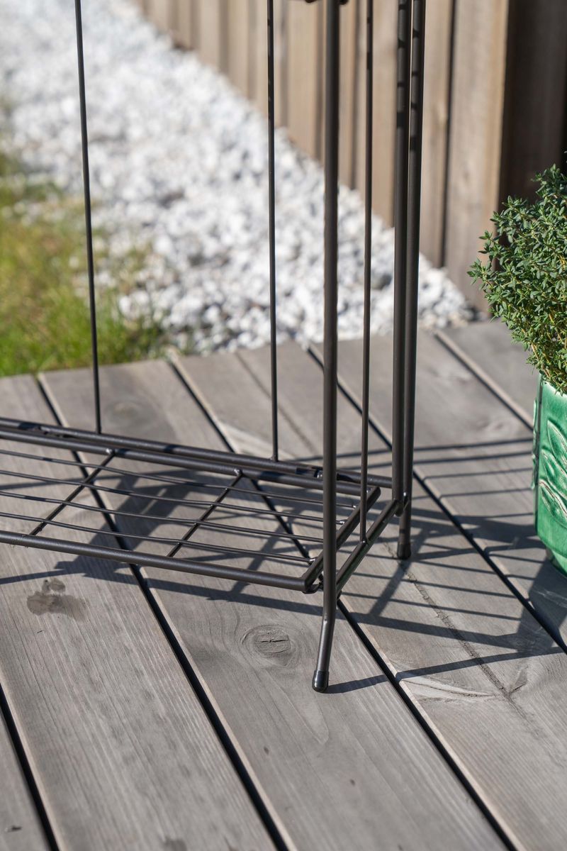 Blomsterstativ – 34×18×H65 cm – svart