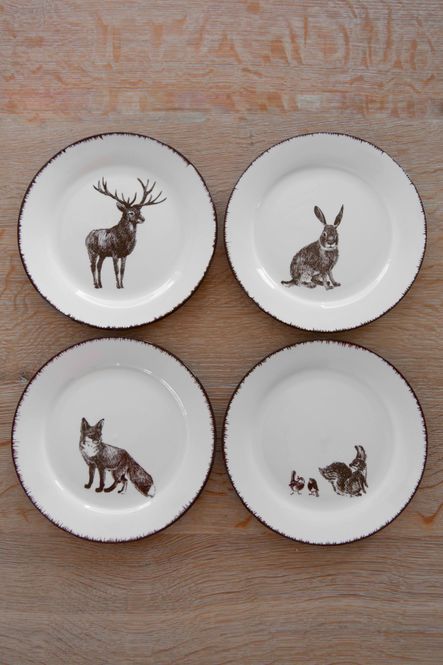 Hovedbilde Villmark 4pk Sett Tallerken 19cm (Hare, Ekorn, ...