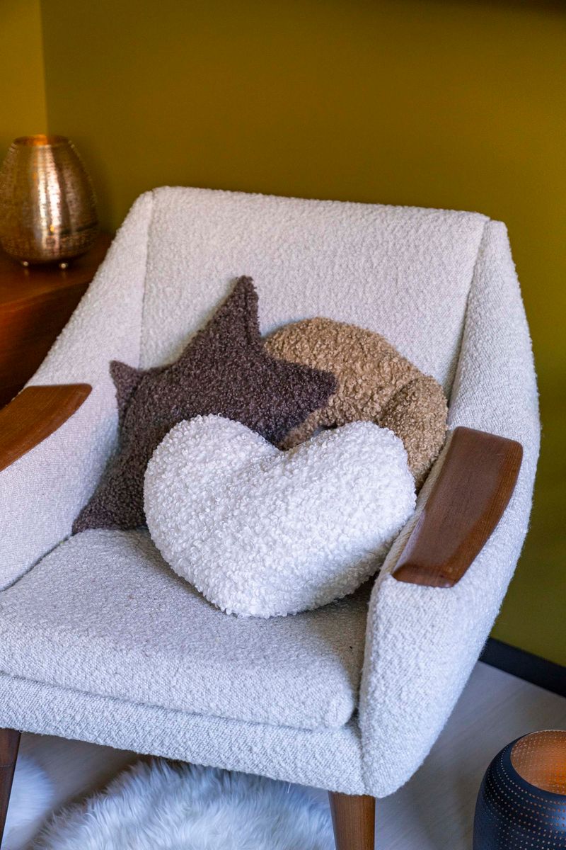 Pute Stjerne 43x30cm - Hvit