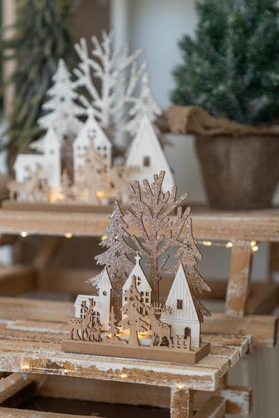 Hovedbilde Xmas Bordlampe 15cm - Reinsdyrfamilie
