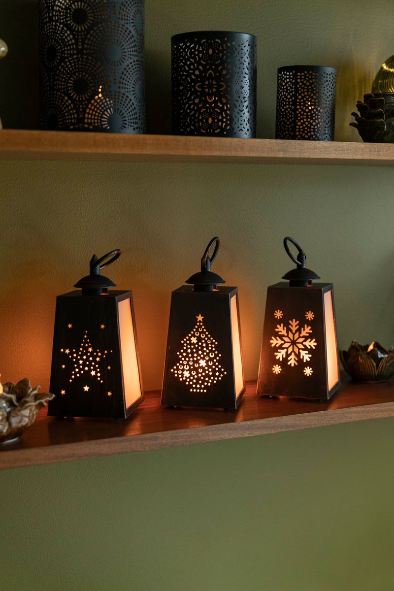 LED Lanterne 10x19cm - Juletre