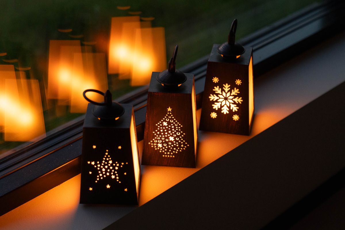 LED Lanterne 10x19cm - Stjerne