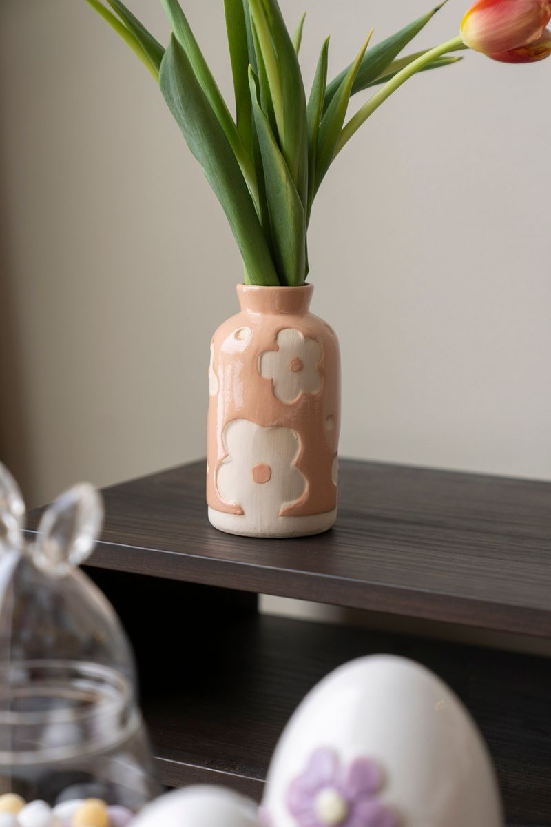 Vase blomster – 14 cm – rosa