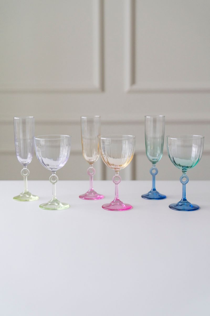 Champagneglass Sirkel 150ml - Grønn