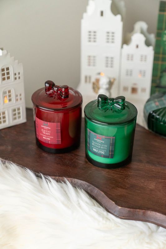 Duftlys m/sløyfe - Harvest Berry