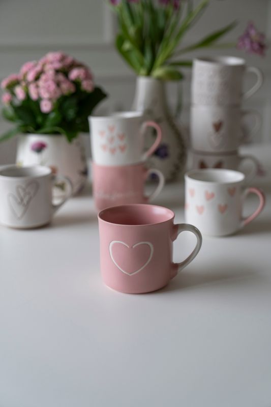 Kopp 320ml - Rosa Hjerte