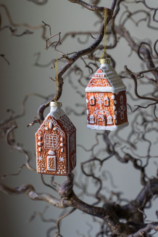 Juletrepynt pepperkakehus 11cm - Versjon 2