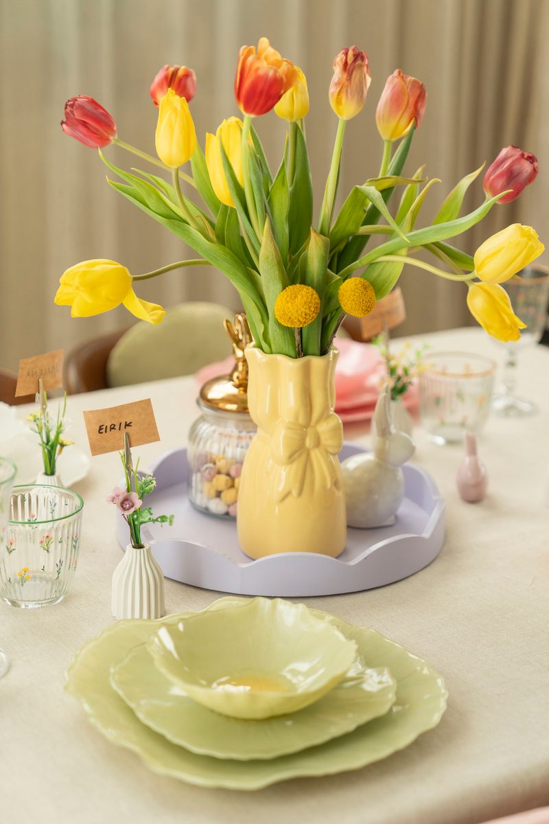 Valmue Tallerken 28cm - Grønn