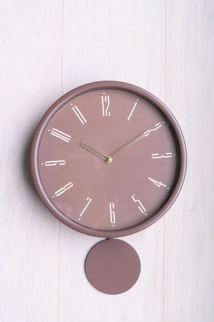 Hovedbilde Veggklokke Pendel 30cm - Brun