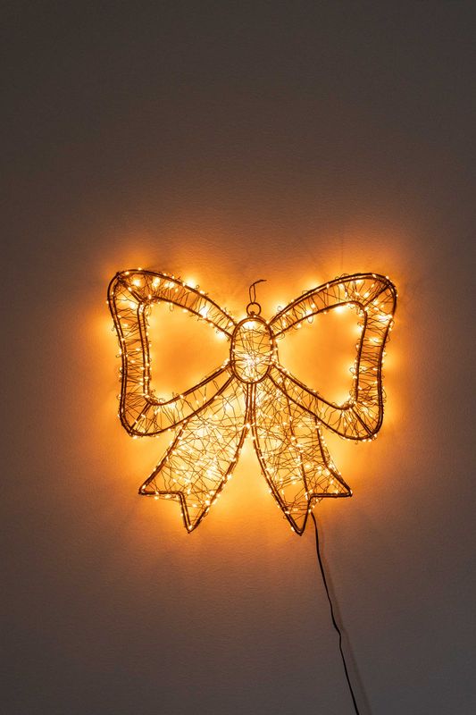 LED Sløyfe 38x33cm Svart