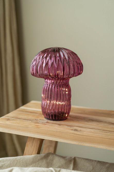 Hovedbilde Glassopp LED 21cm - Rosa