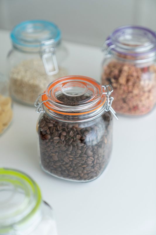 Glasskrukke 1L - Oransje