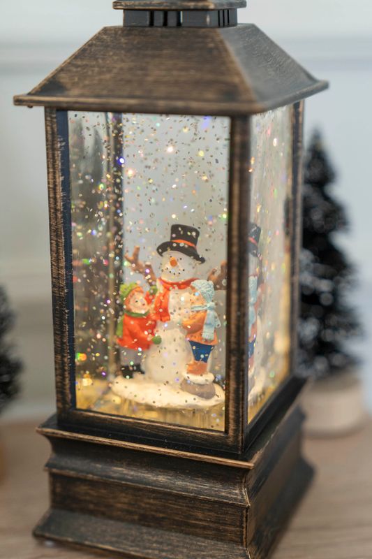 LED Lanterne 22cm Snømann