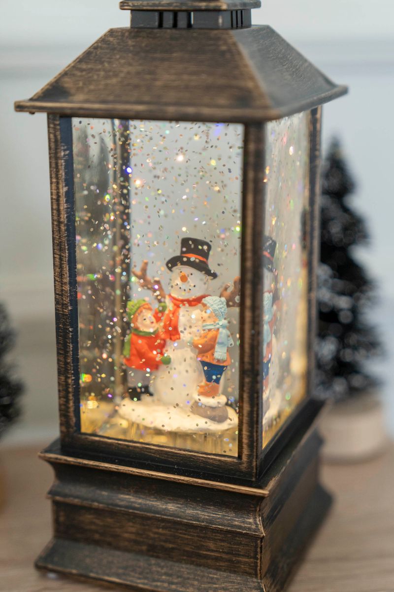 LED Lanterne 22cm Snømann