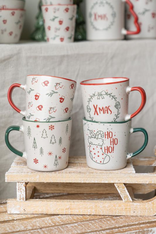 Julehilsen Kopp 350ml 2pk - HoHoHo og Xmas