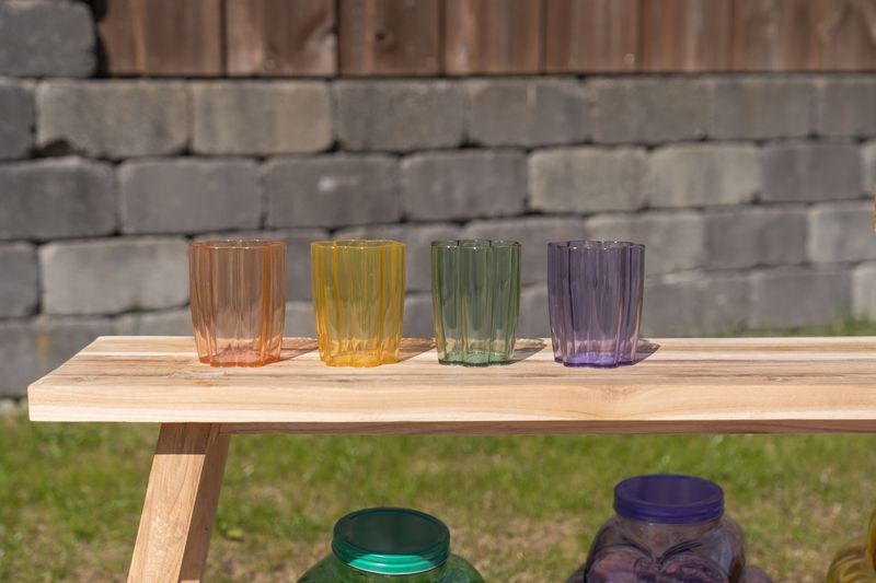 Blomst drikkeglass – 300 ml – grønn