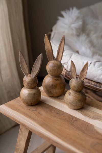 Hovedbilde Dekorkanin i mangotre – H17 cm