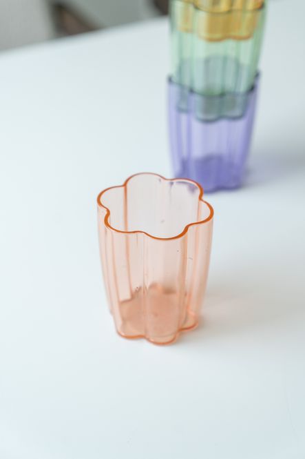 Hovedbilde Blomst drikkeglass – 300 ml – rosa
