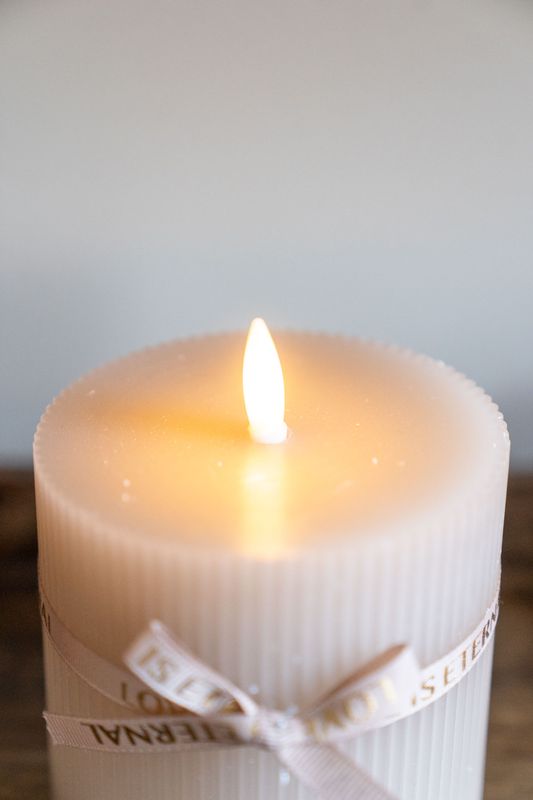 LED Kubbelys Riller 10x10cm - Gammelrosa