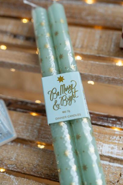 Hovedbilde Kronelys 2pk 25cm - Stjerner