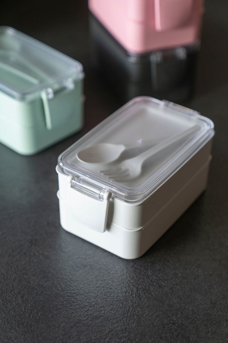 Lunsjboks m/bestikk - Beige