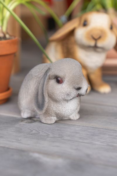 Hovedbilde Kaninfigur – 16×10×10,5 cm - Grå