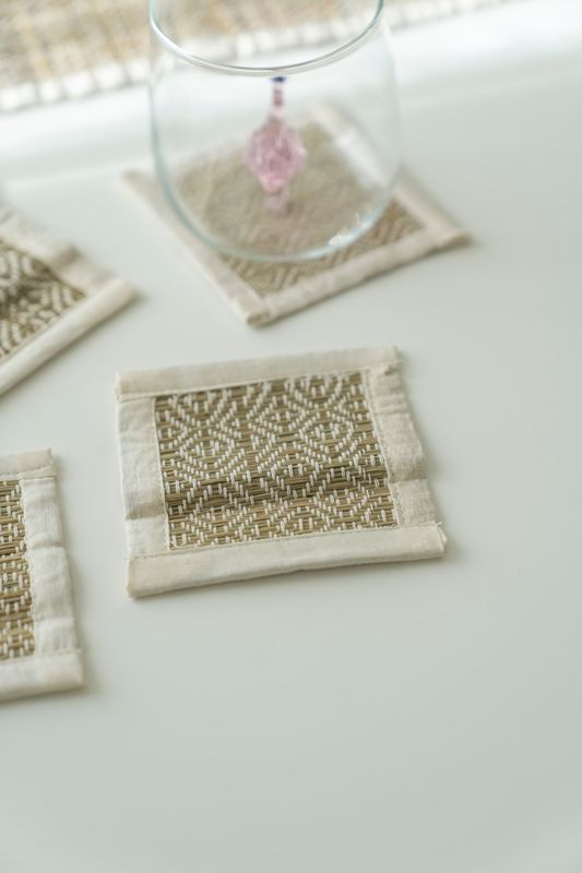 Glassunderlag 4pk 10cm - Hvit