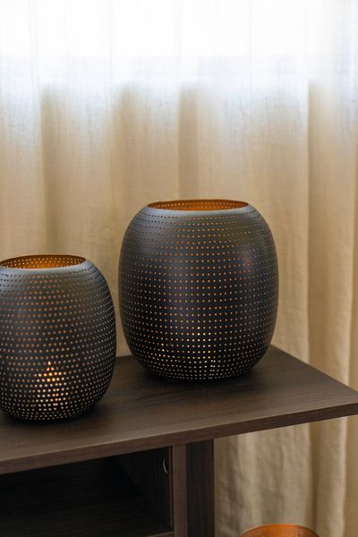 Hovedbilde Lyslykt 21x22cm Svart