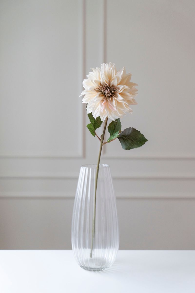 Kunstig Blomst Georgine 73cm - Hvit