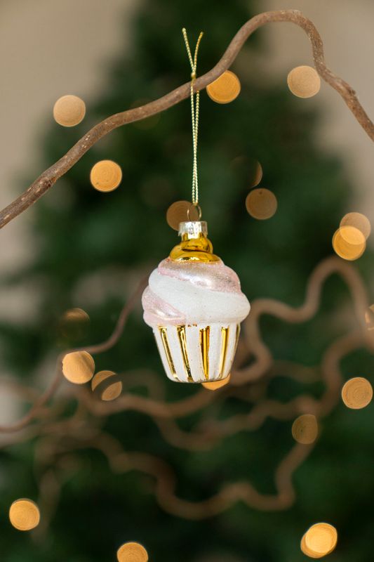 Juletrepynt - Cupcake Gul