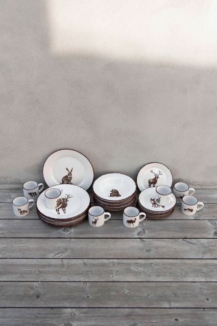 Hovedbilde Villmark 4pk Sett Skål 22cm (Elg, Bjørn, Ulv, ...