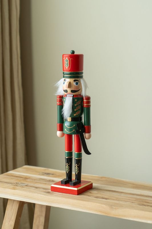 Nøtteknekker Rød/Grønn/Svart 38cm - Versjon 4