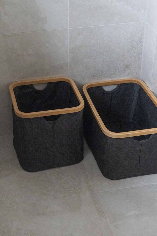 Kurv m/bambus 30x30cm