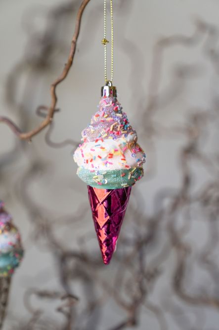 Hovedbilde Juletrepynt Iskrem 13x5cm - Rosa