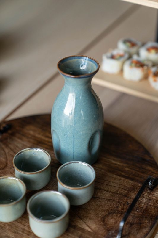 Sake Sett Blå