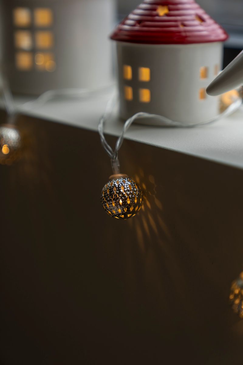 LED Lyslenke Metal Sølv