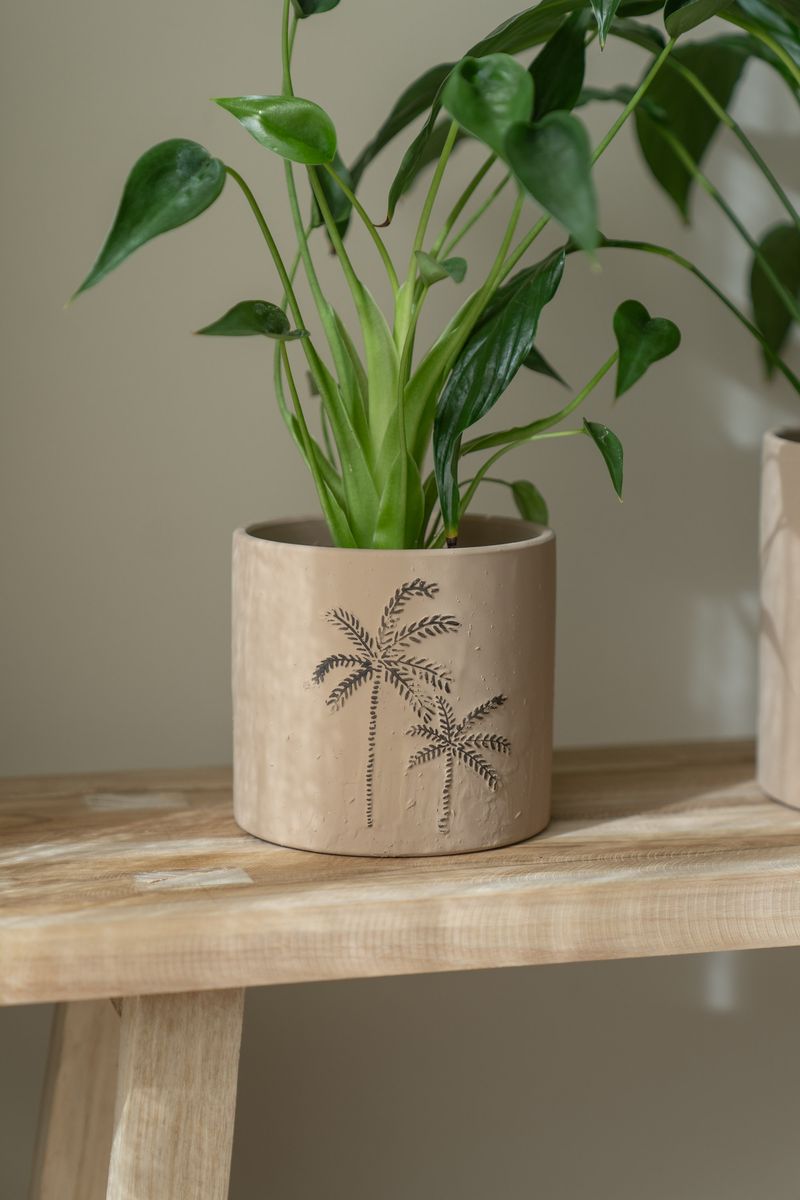 Blomsterpotte 3pk Palme Brun