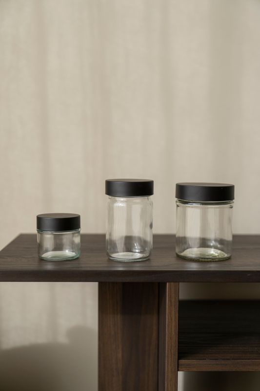 Krukke m/svart lokk 300ml