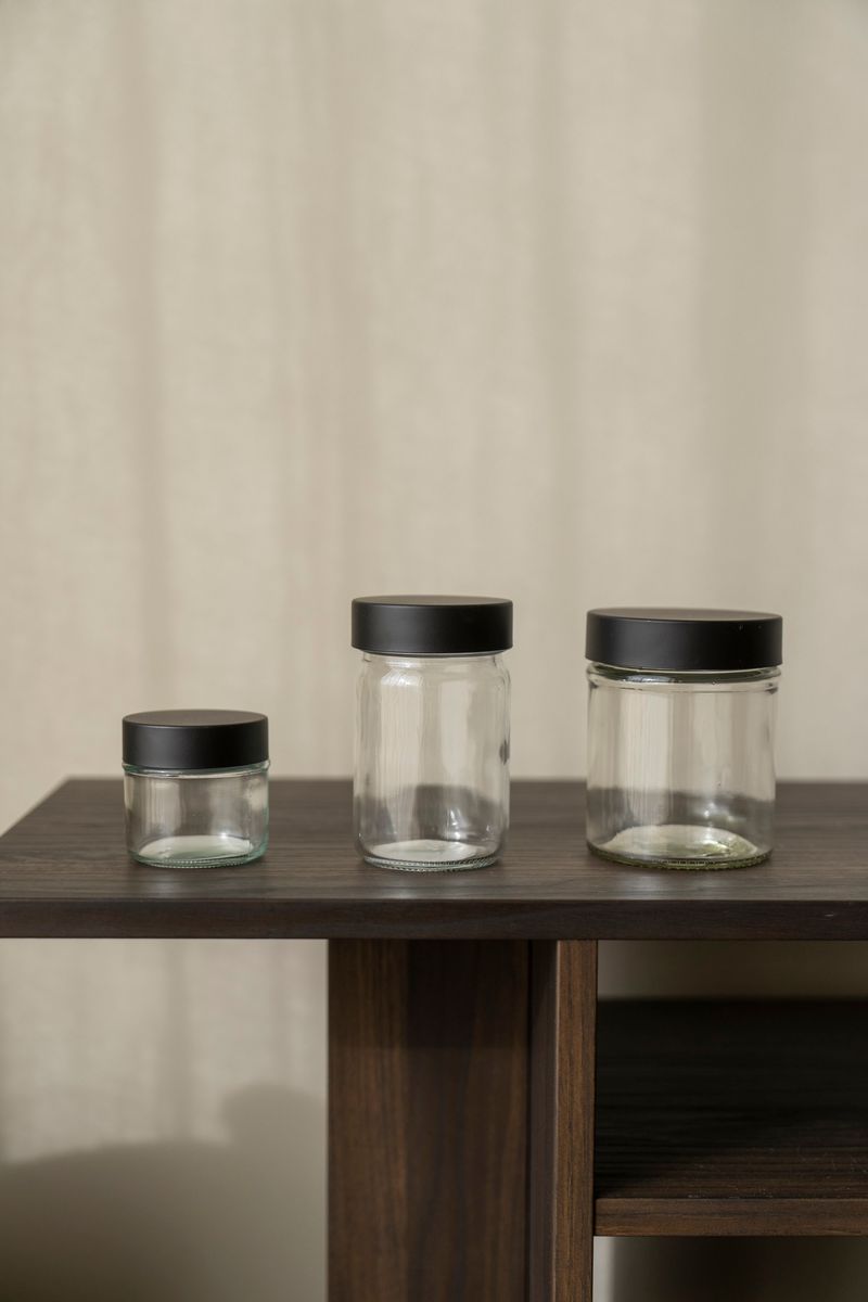 Krukke m/svart lokk 300ml