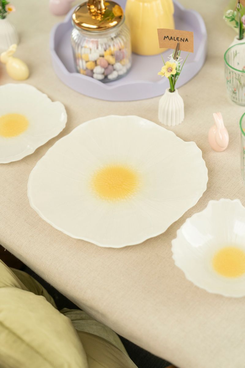 Valmue Tallerken 28cm - Hvit