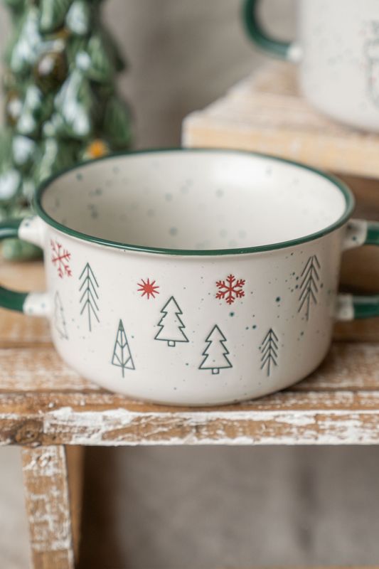 Julehilsen Jumbokopp 13,5cm - Tre