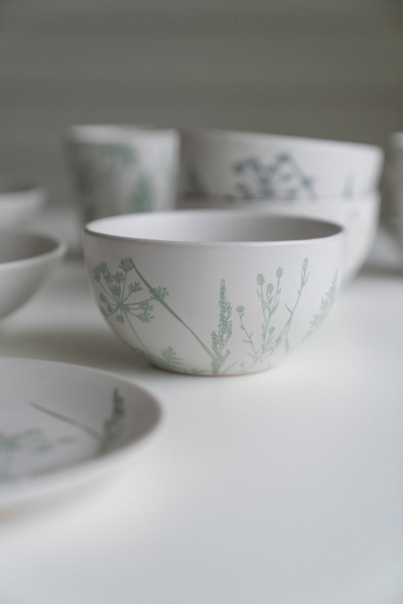Blomstereng - Skål 13,5cm Grønn