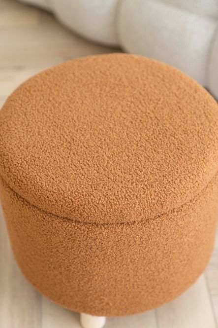 Hovedbilde Teddy puff m/oppbevaring - Brun