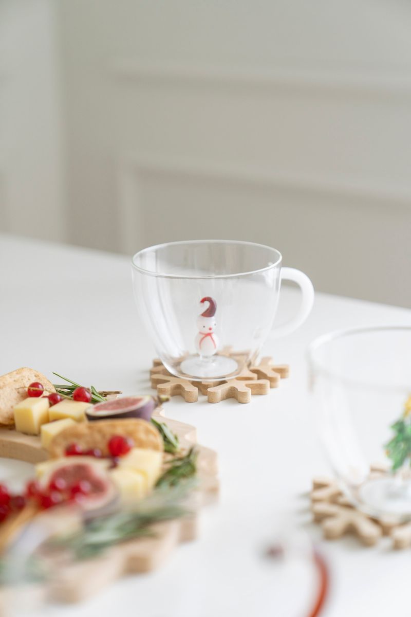 Tekopp - Glass Snømann