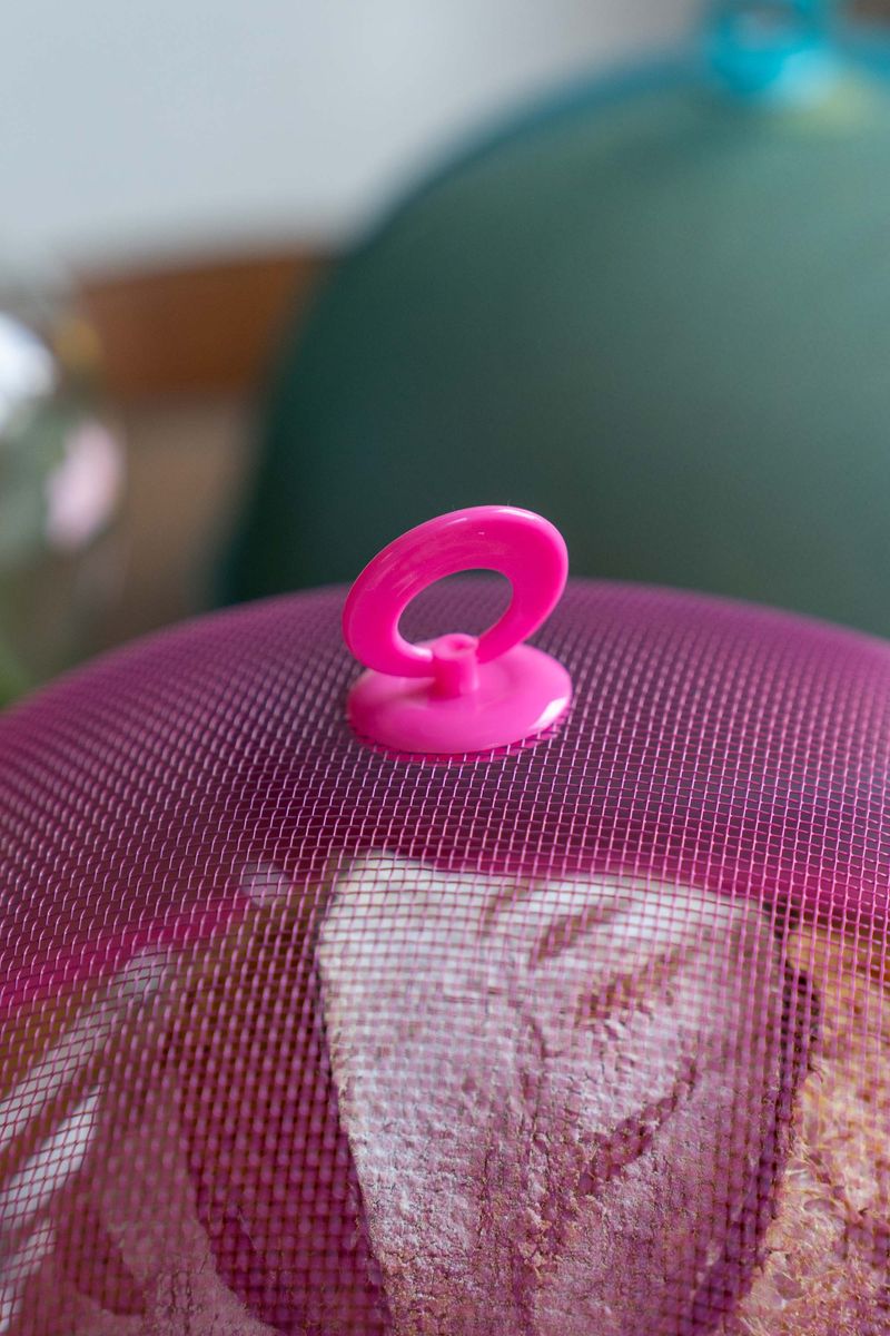 Matdeksel metall – Ø35×H14 cm – Rosa