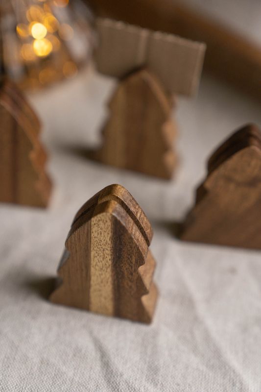 Bordkortholder 4pk - Juletre